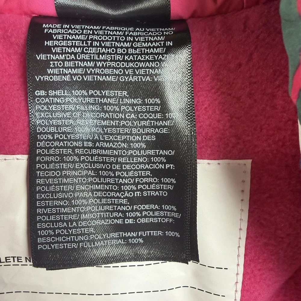 The North Face Baby Freedom Snow Suit Mr Pink Big Abstract 3-6 Months Waterproof